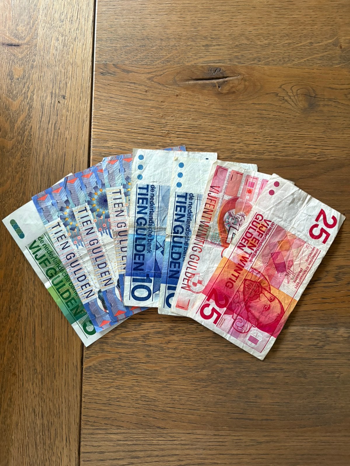 Setje oude Nederlandse bankbiljetten, Postzegels en Munten, Ophalen of Verzenden, 25 gulden, Setje