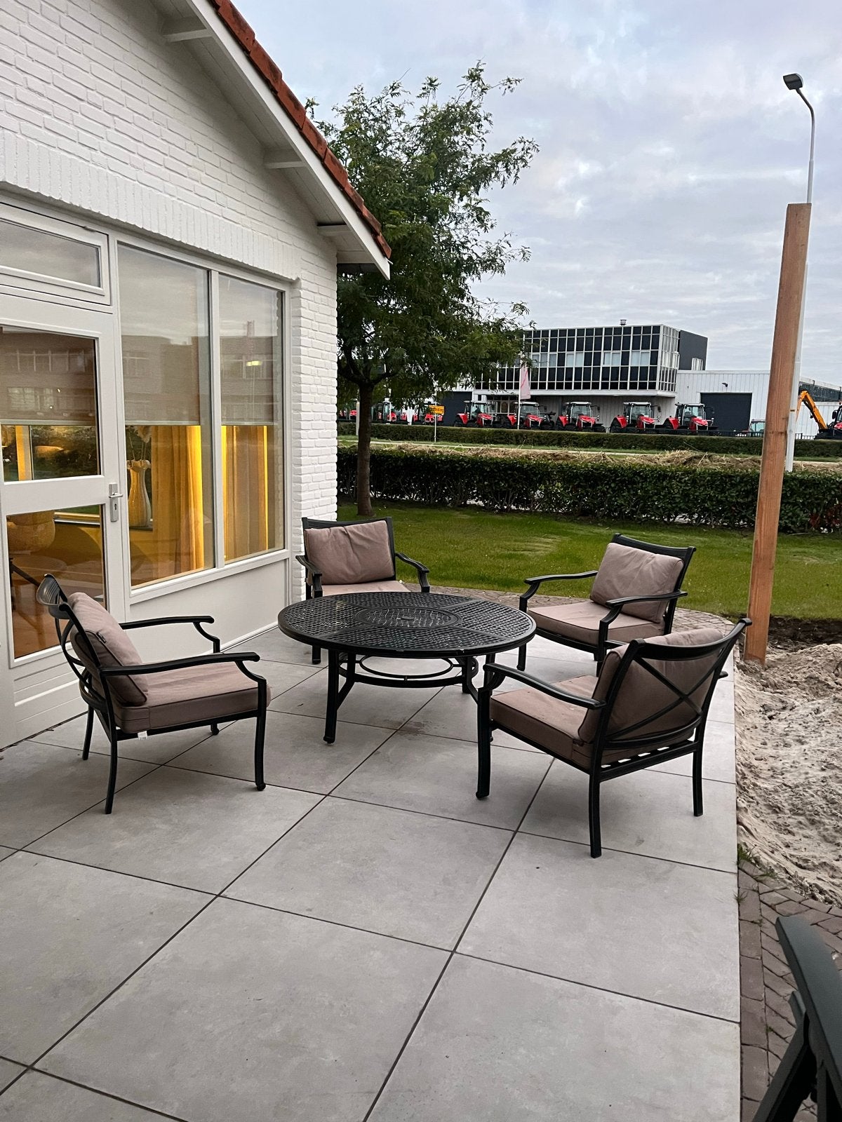 Moet nu weg!!! Hartman 4 stoelen en tafel met vuurkorf optie, Ophalen, 4 zitplaatsen, Gebruikt, Eettafel