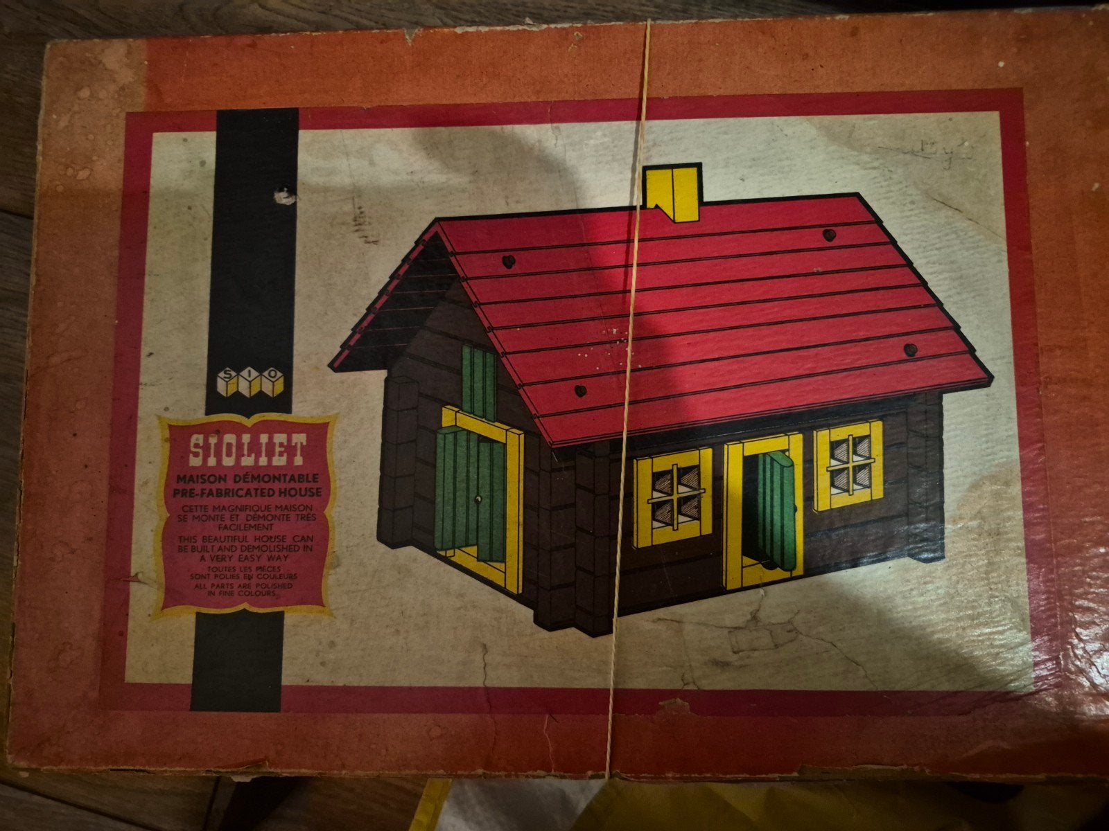 Vintage Sioliet Houten Bouwdoos - Prefab Huis Jaren '50, Ophalen of Verzenden
