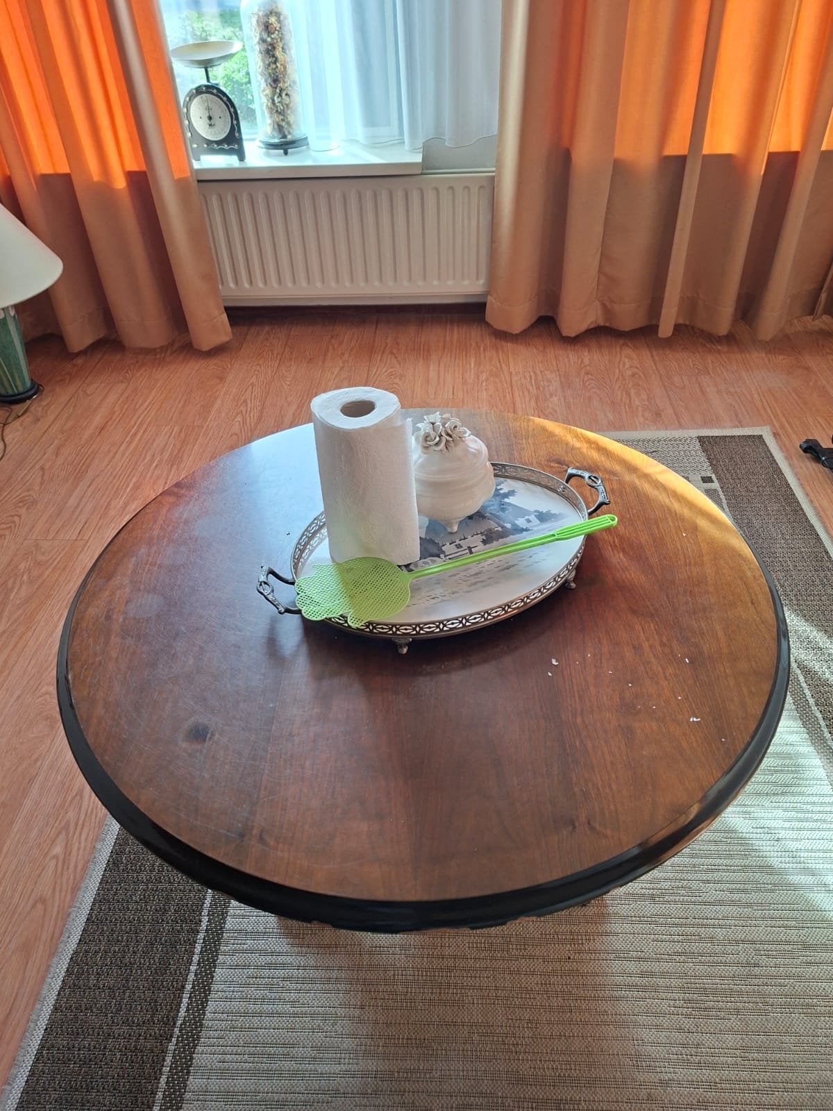 Ronde salon tafel 53 cm hoog, diameter 100 cm, Ophalen, 50 – 75, Gebruikt, Rond