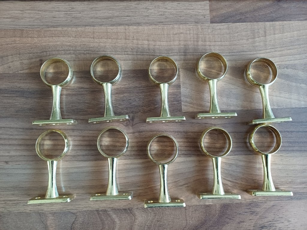 10 Hafele messing kast roede drager 802.02.525, Nieuw, Ophalen of Verzenden, Minder dan 25 cm, Minder dan 100 cm