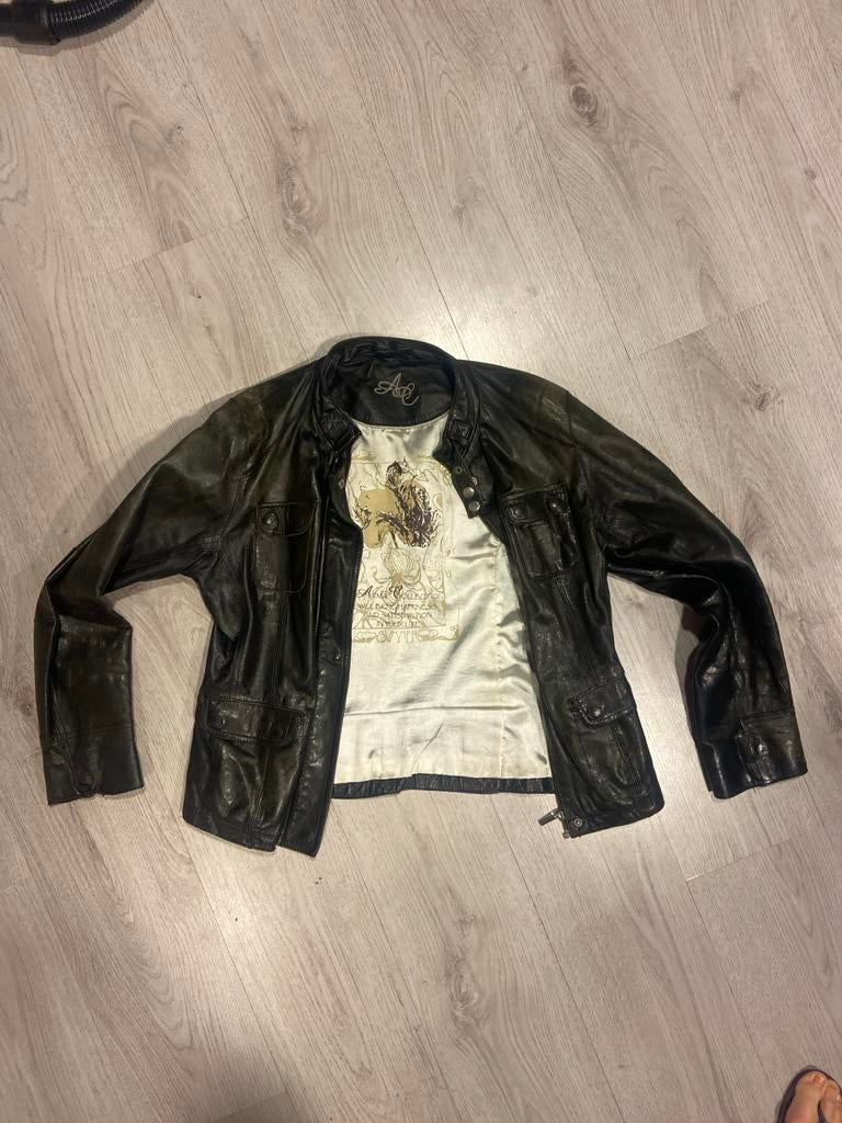 ARMA Collection Leren Jas - Zwart, Maat L, Kleding | Dames, Jassen | Winter, Ophalen of Verzenden, Gedragen, Maat 42/44 (L), Zwart