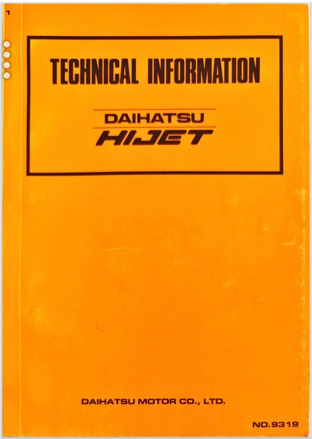 Daihatsu Hijet Technische Informatie Handleiding (1986), Ophalen of Verzenden