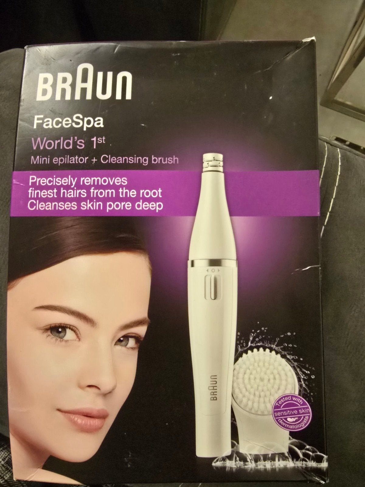 Braun FaceSpa Mini Epilator + Reinigingsborstel, Ophalen of Verzenden, Nieuw, Scheren en Epileren