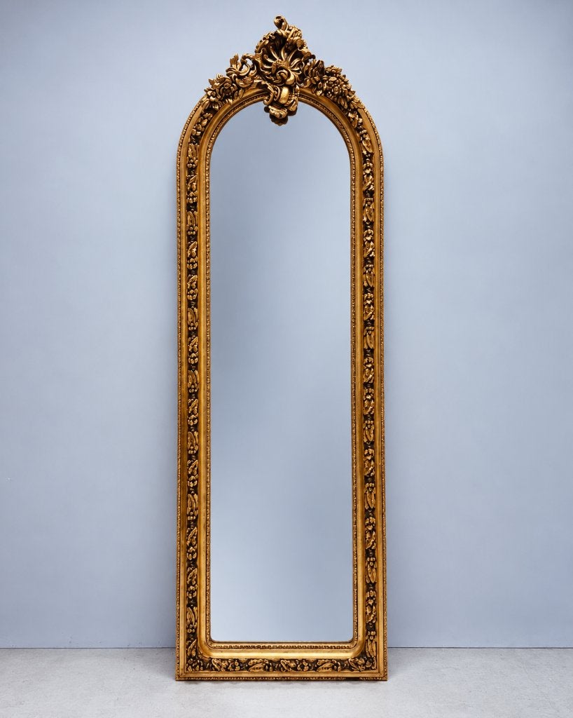 Grote Gouden Passpiegel met Sierlijke Kuif, Ophalen, Nieuw, X, 150 tot 200 cm