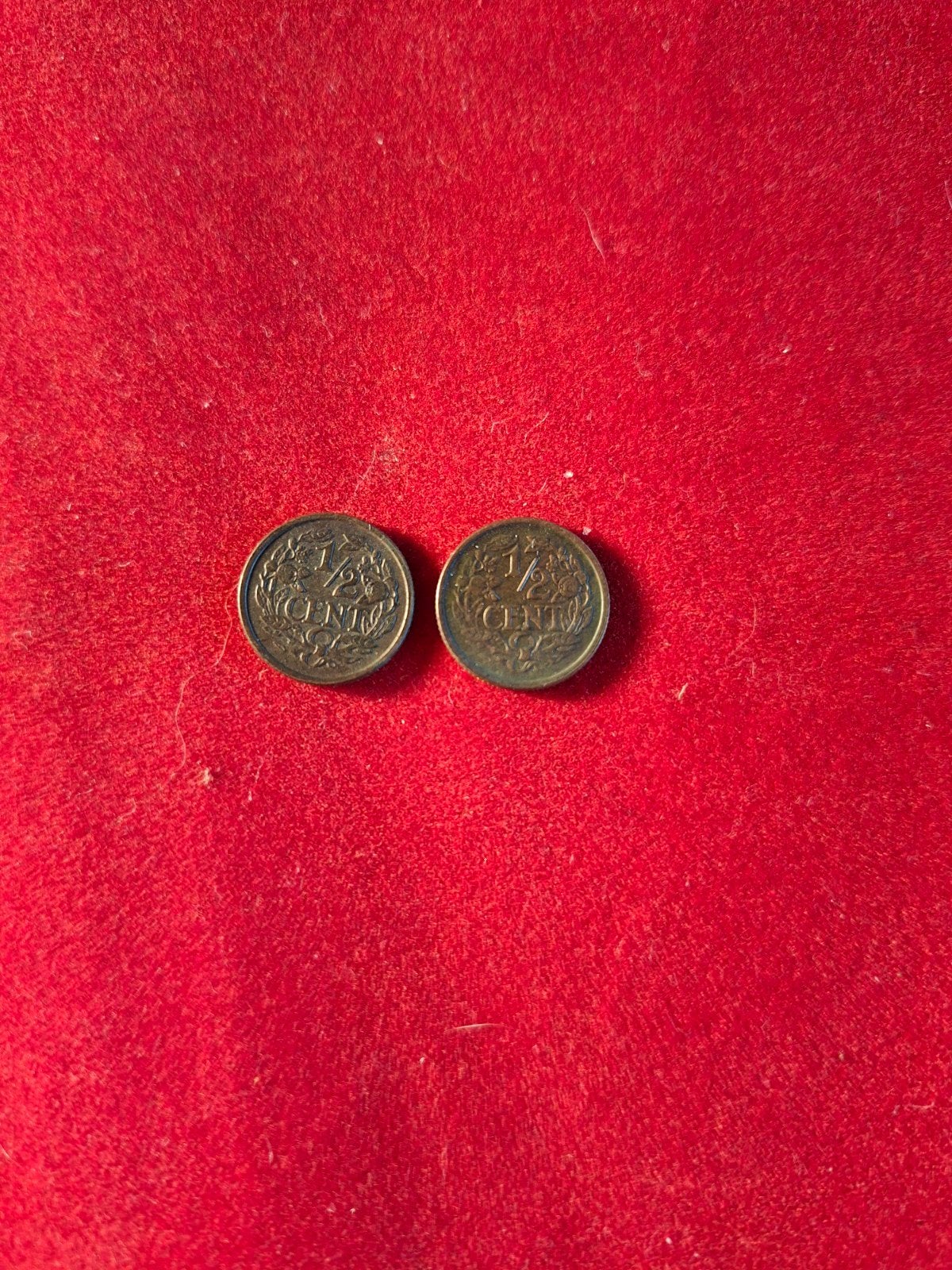 Nederland 1/2 cent 1940 (2 stuks), Ophalen of Verzenden, Koningin Wilhelmina, Overige waardes, Losse munt