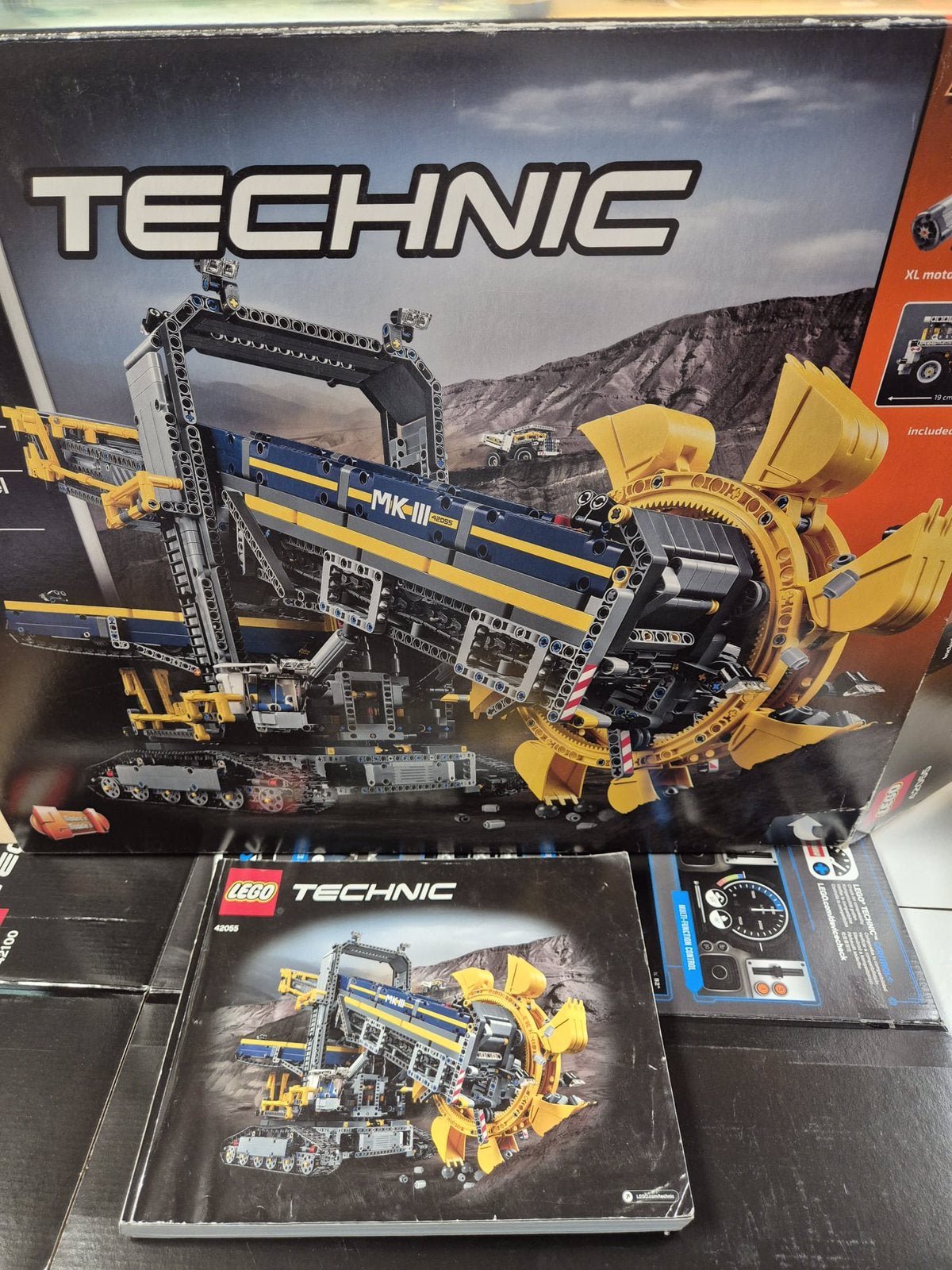 Lego Technic 42055 - Emmerwiel graafmachine compleet, Ophalen of Verzenden, Gebruikt