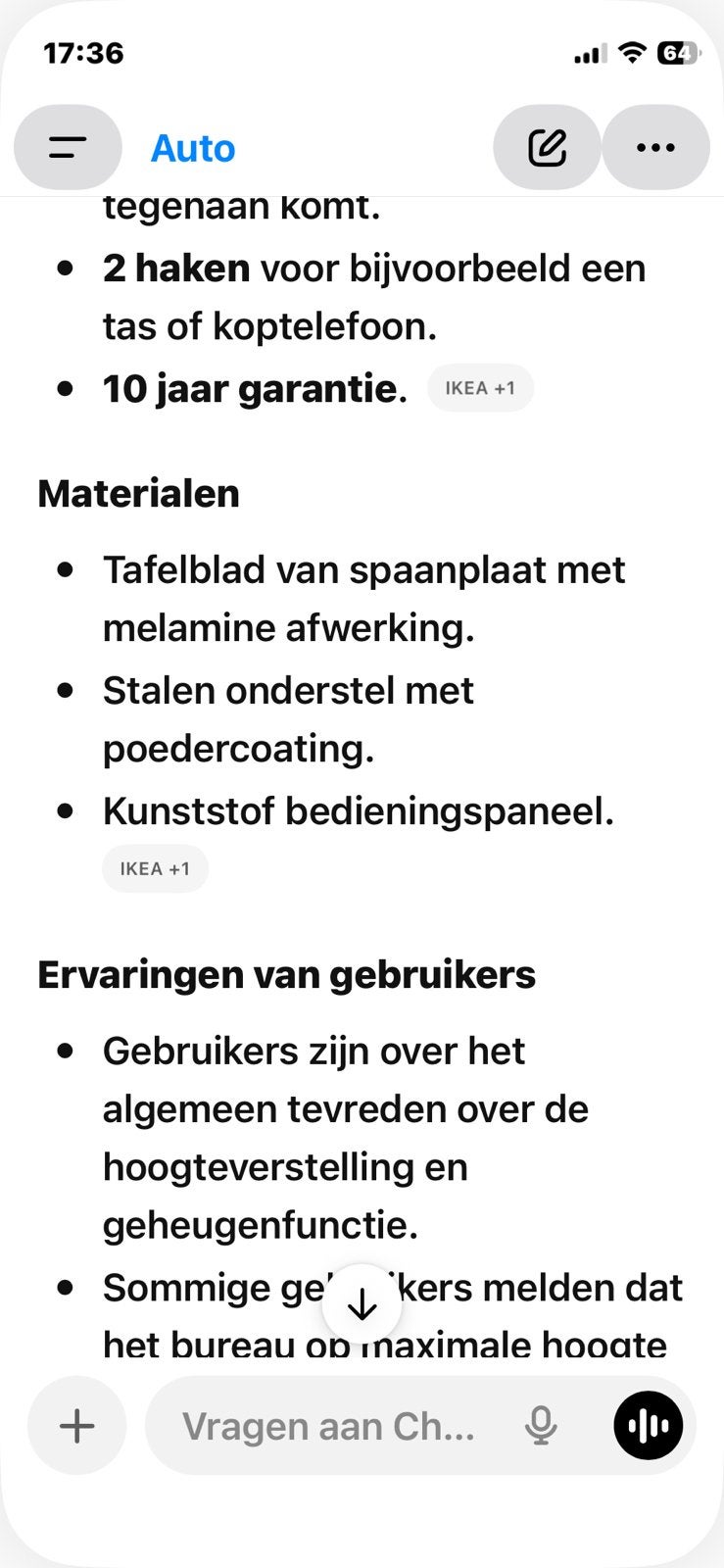 IKEA Bekant Zit-sta bureau - Elektrisch verstelbaar, Huis en Inrichting, Bureaus, Zit-sta bureau, Elektrisch, Spaanplaat of MDF