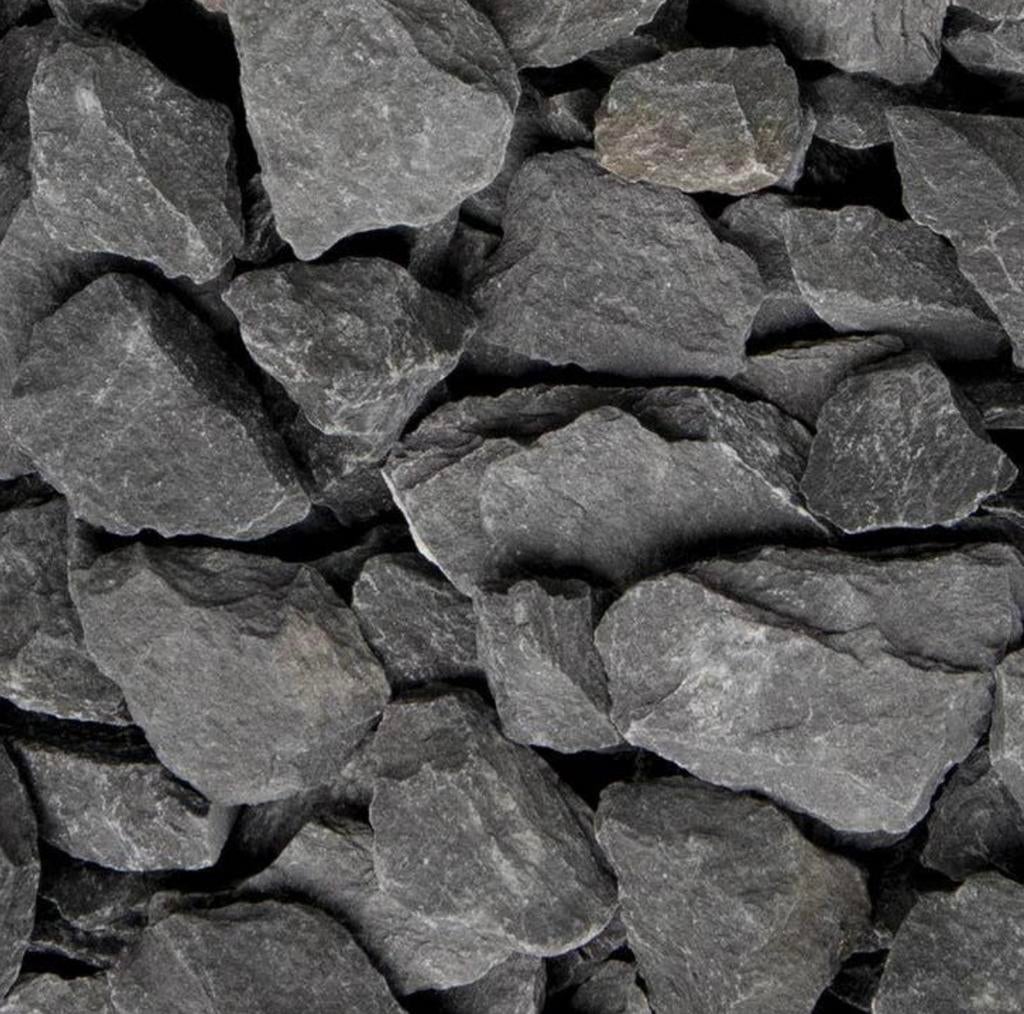Basalt split antraciet 0,7 m3 + splitmatten, Ophalen of Verzenden, Antraciet, Basalt, Split