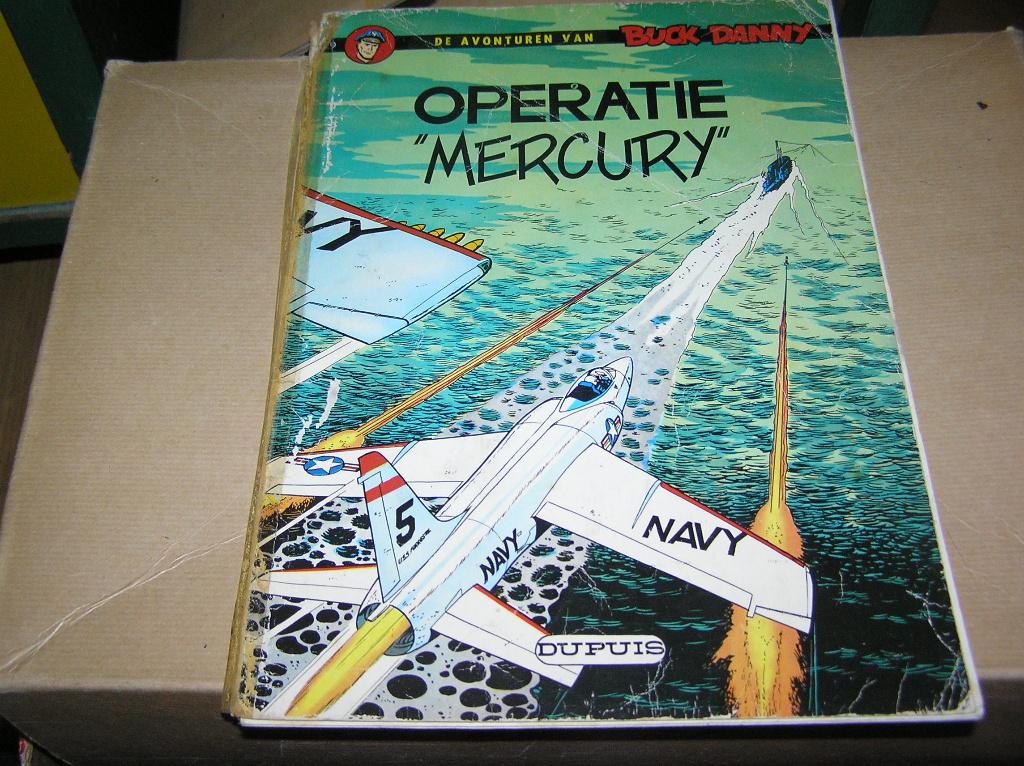 Buck Danny-Operatie Mercury, Gelezen, Eén stripboek, Ophalen of Verzenden, Hubinon & Charlier