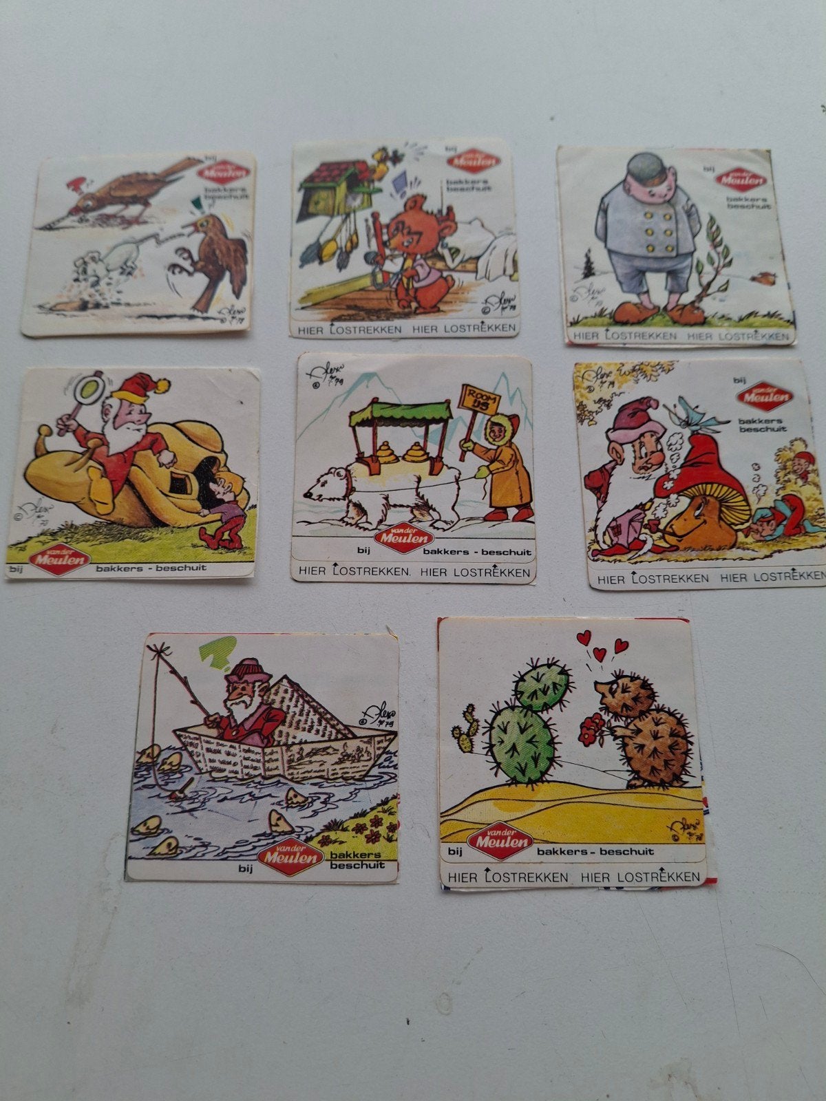 8 stickers vd Meulen Bekkers Beschuit., Verzamelen, Merken en Reclamevoorwerpen, Ophalen of Verzenden, Zo goed als nieuw, Overige typen
