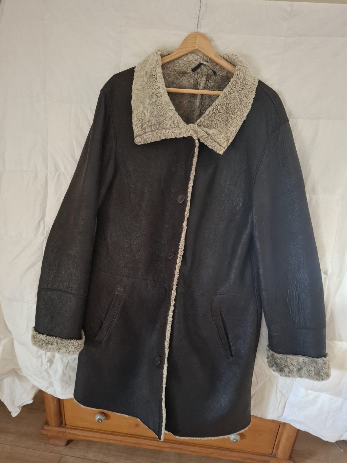 Lammy coat dames (lamsleer) met wolle voering M, Kleding | Dames, Maat 38/40 (M), Bruin, Ophalen of Verzenden, Zo goed als nieuw