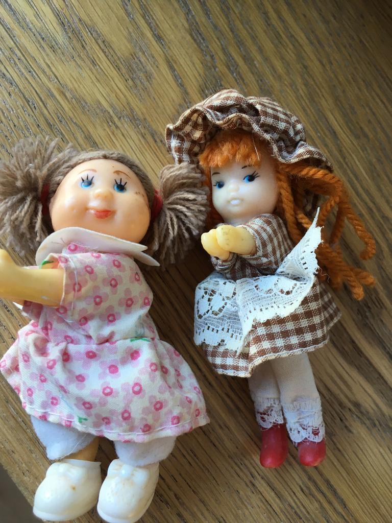 Vintage knijp popjes jaren 70., Verzamelen, Poppetjes en Figuurtjes, Gebruikt