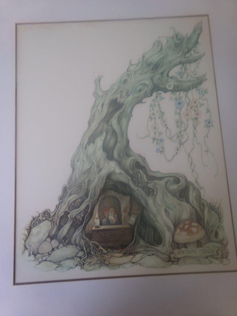 Prent - Anton Pieck - Kabouters in de Efteling Spookjesbos, Verzamelen, Gebruikt, 1980 tot heden, Ophalen of Verzenden, Prent