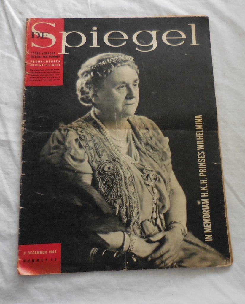 De Spiegel nr.10 8 december 1962 (Wilhelmina overleden), Ophalen, 1960 tot 1980, Nederland, Tijdschrift