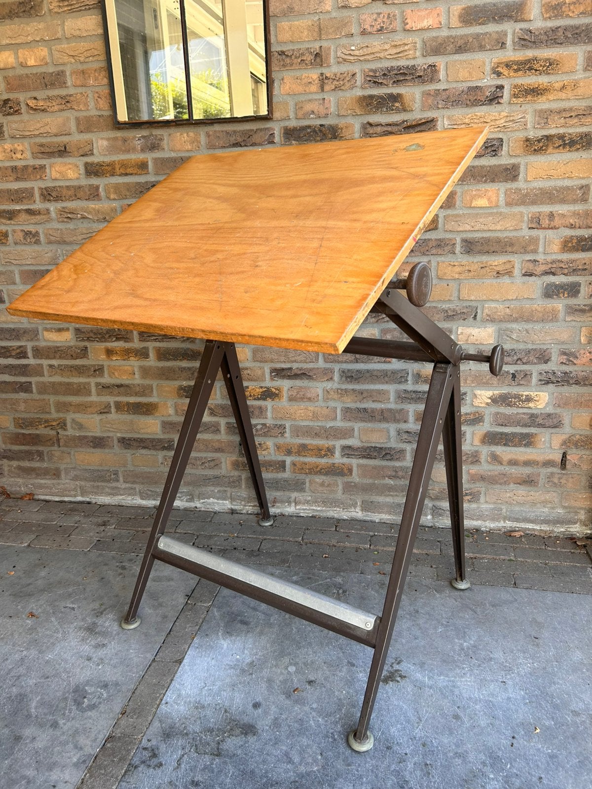 Vintage Reply tekentafel Friso Kramer Wim Rietveld De Cirkel, Doe-het-zelf en Verbouw, Tekentafels, Ophalen, Gebruikt, Minder dan 130 cm