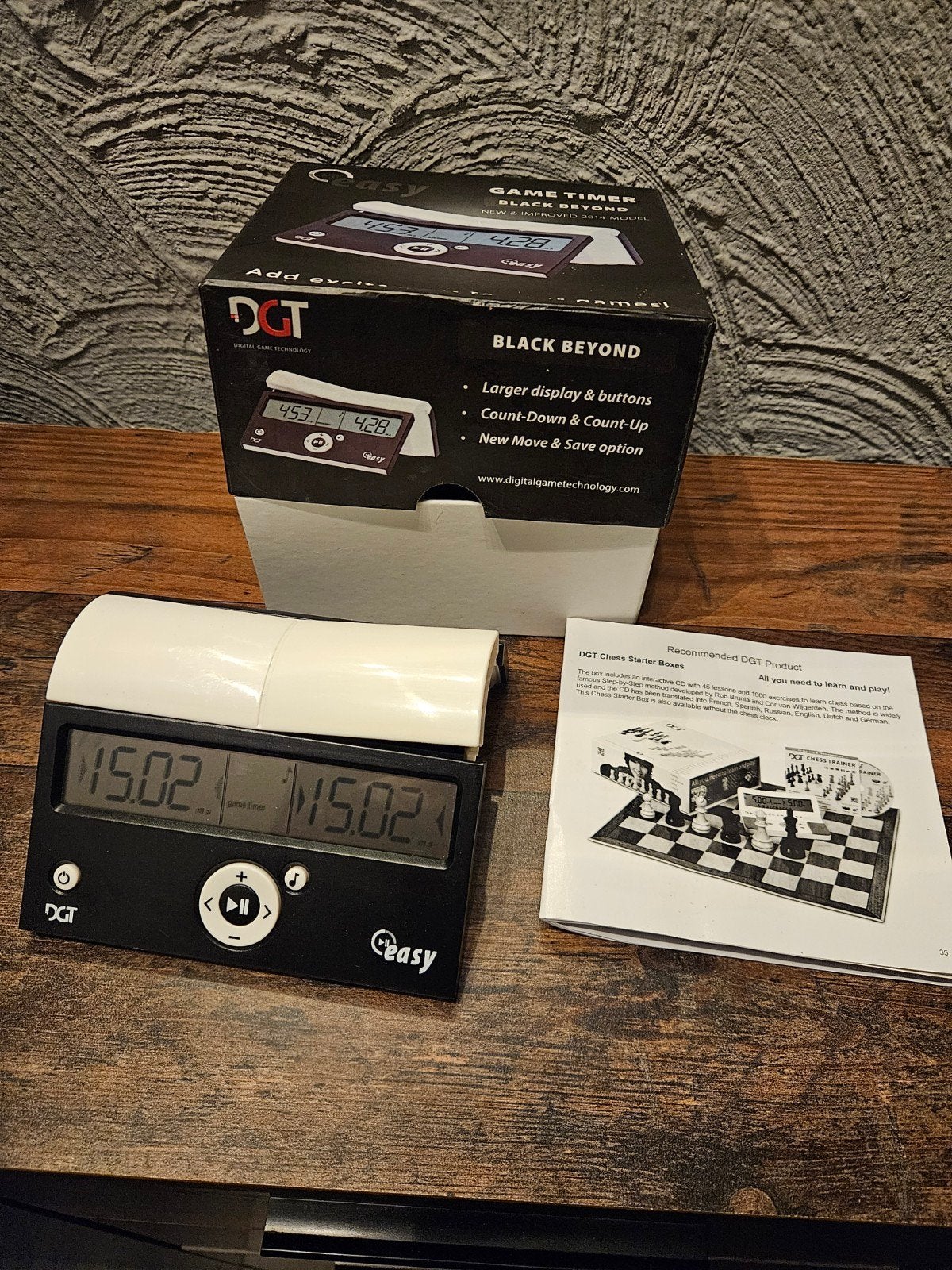 Zgan DGT Easy Game Timer - Schakklok voor bordspellen, Een of twee spelers, Ophalen of Verzenden, Zo goed als nieuw, DGT