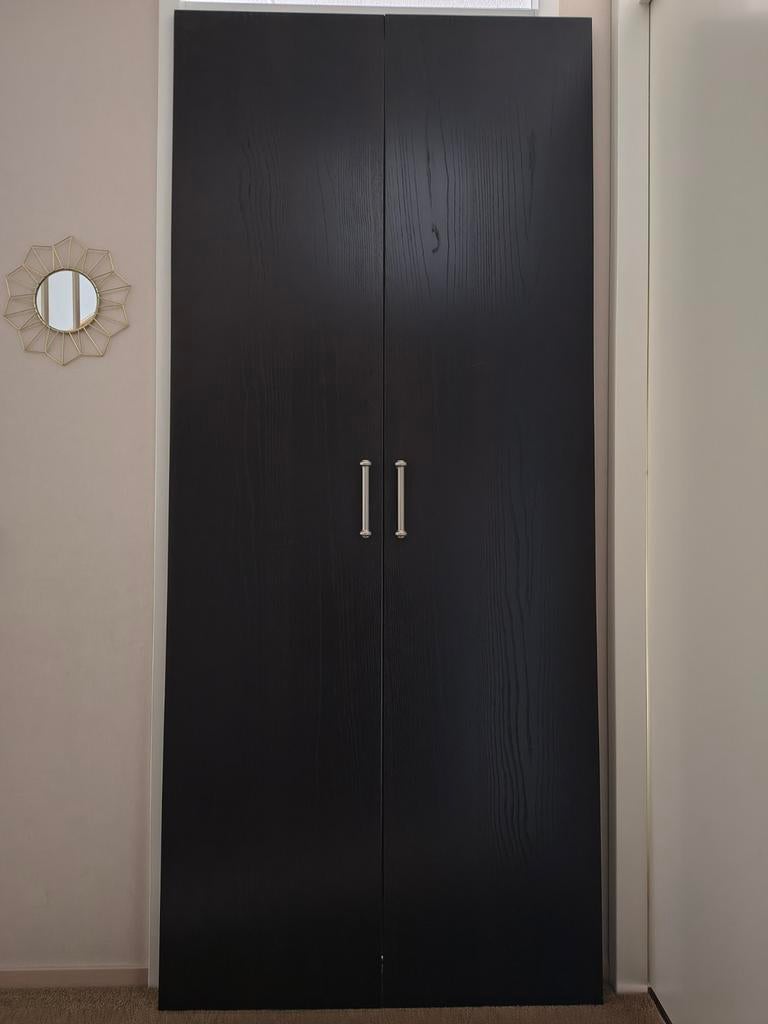 2 IKEA PAX deuren 229x50cm voor 236cm kast - zwartbruin, Huis en Inrichting, Kasten | Kledingkasten, Ophalen, Gebruikt, 200 cm of meer