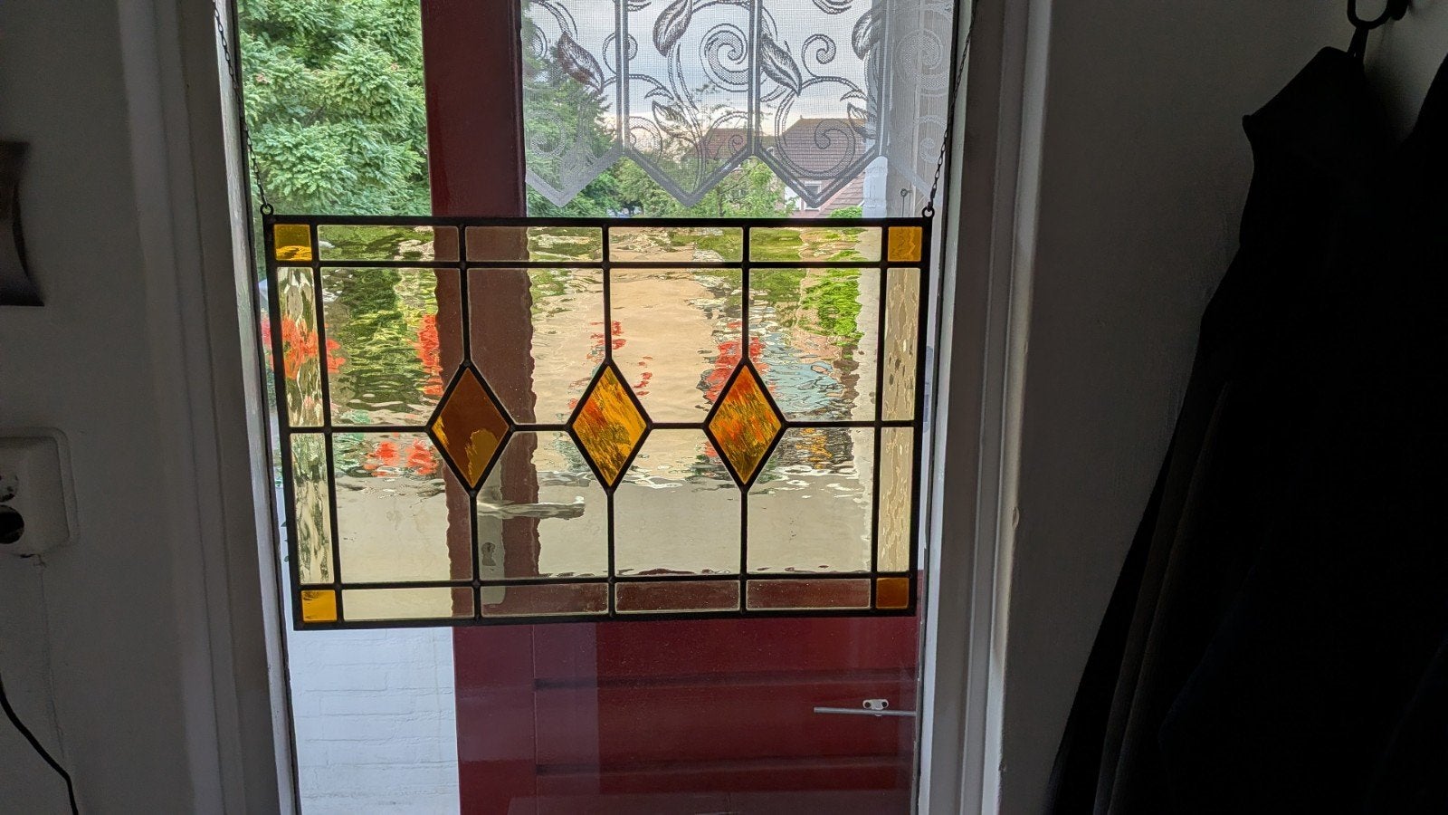 Glas in lood raam 75x45 cm, Ophalen