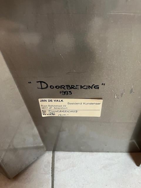 geëmailleerd kunstobject Jan de Valk "doorbreking", Antiek en Kunst, Ophalen