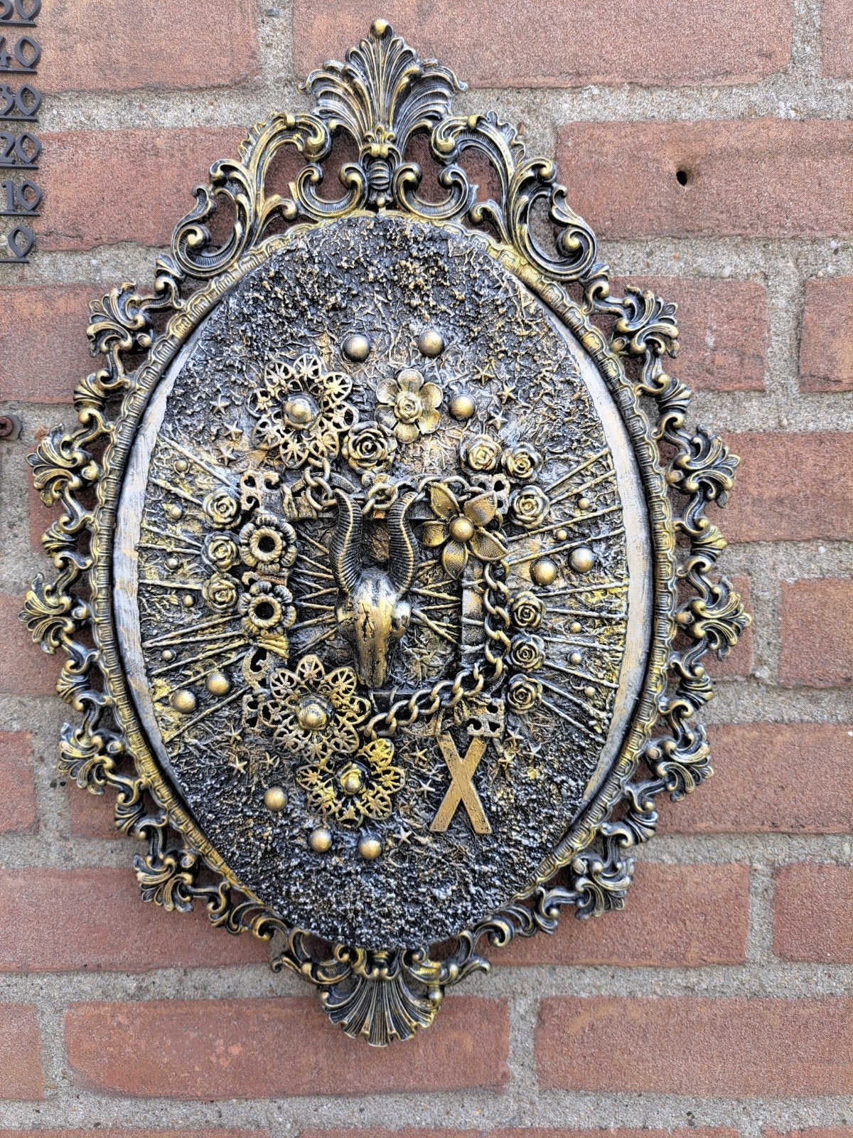 Steampunk fantasy schilderij, skull, Ophalen