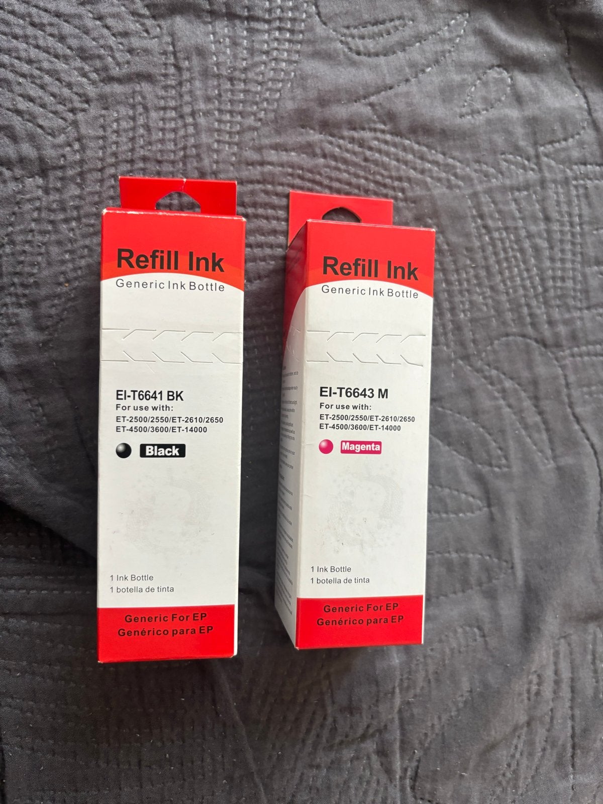 Nieuwe Refill Ink - Zwart en Magenta (EI-T6641 BK, EI-T6643, Computers en Software, Ophalen of Verzenden, Nieuw