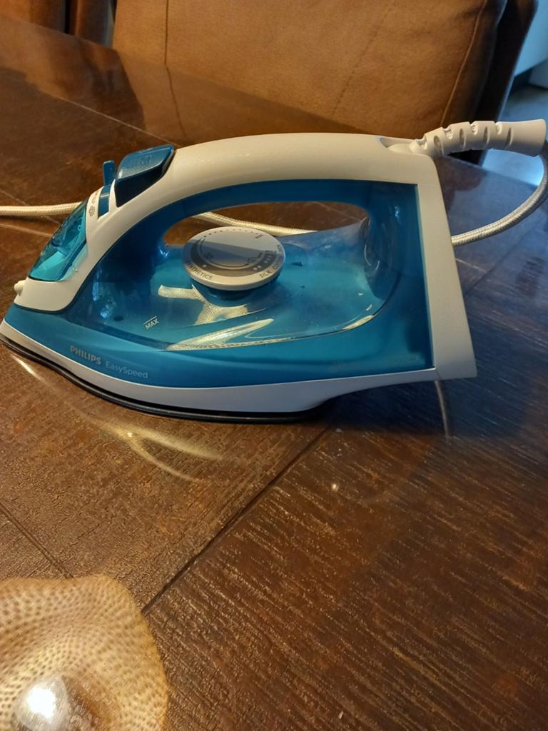 Philips EasySpeed Strijkijzer - Blauw/Wit, Ophalen of Verzenden, Gebruikt, Strijkijzer met snoer