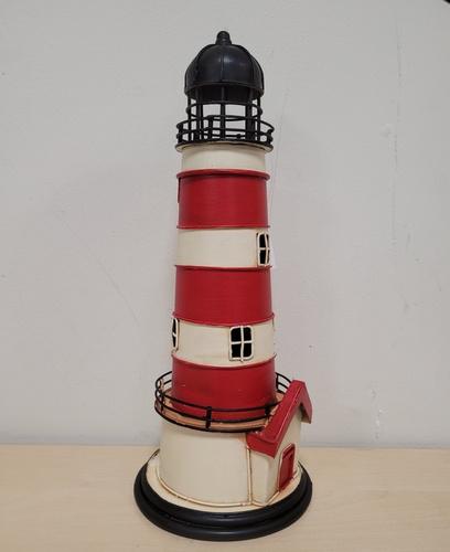 Vuurtoren spaarpot van metaal blikken model miniatuur deco, Info@deconoord.nl, Deco Noord, Nieuw, Ophalen of Verzenden