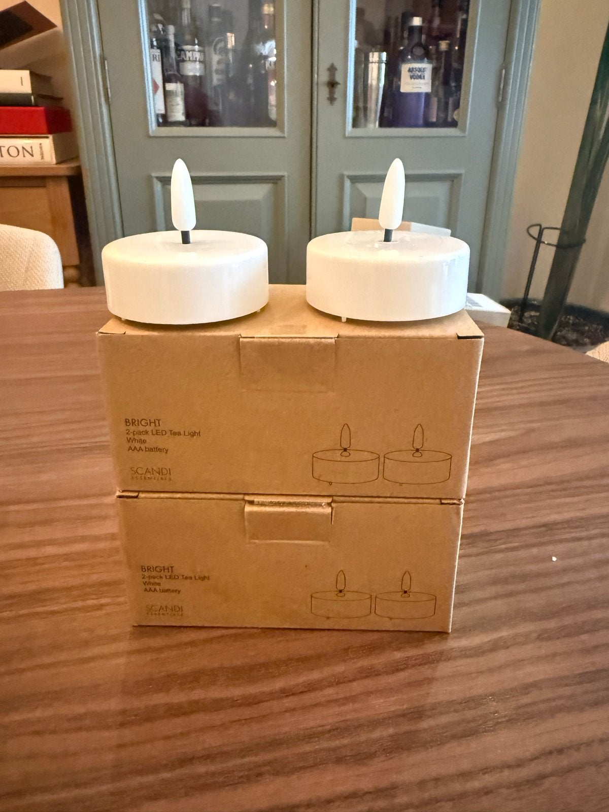 4x Nordicnest Scandi LED waxinelichtjes wit (AAA batterij), Kunststof, Nieuw, Ophalen of Verzenden, Kaars