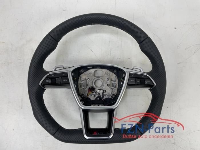 Audi RS6 4K C8 Stuur MF+F1+VIEW Geperforeerd/Leer Verwarmd G, Auto-onderdelen, Besturing, Ophalen of Verzenden, Nieuw
