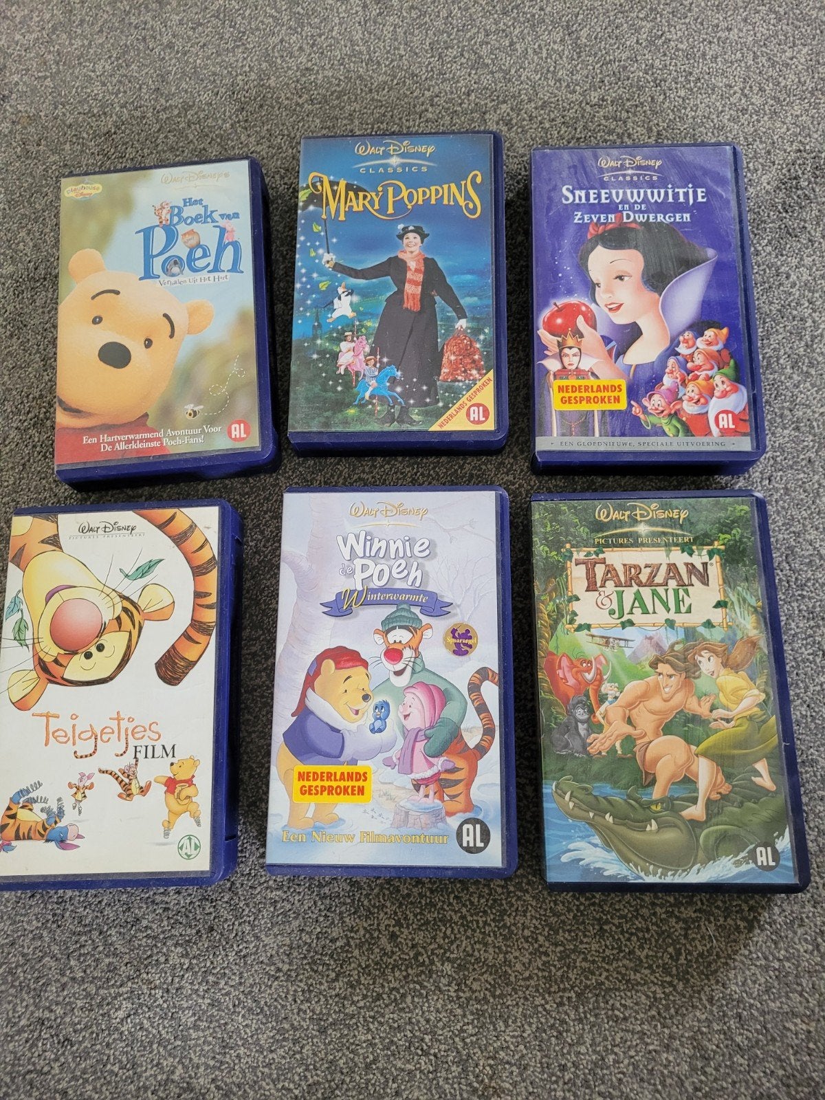 te koop videobanden van Walt Disney, Alle leeftijden, Ophalen, Zo goed als nieuw, Nederlands