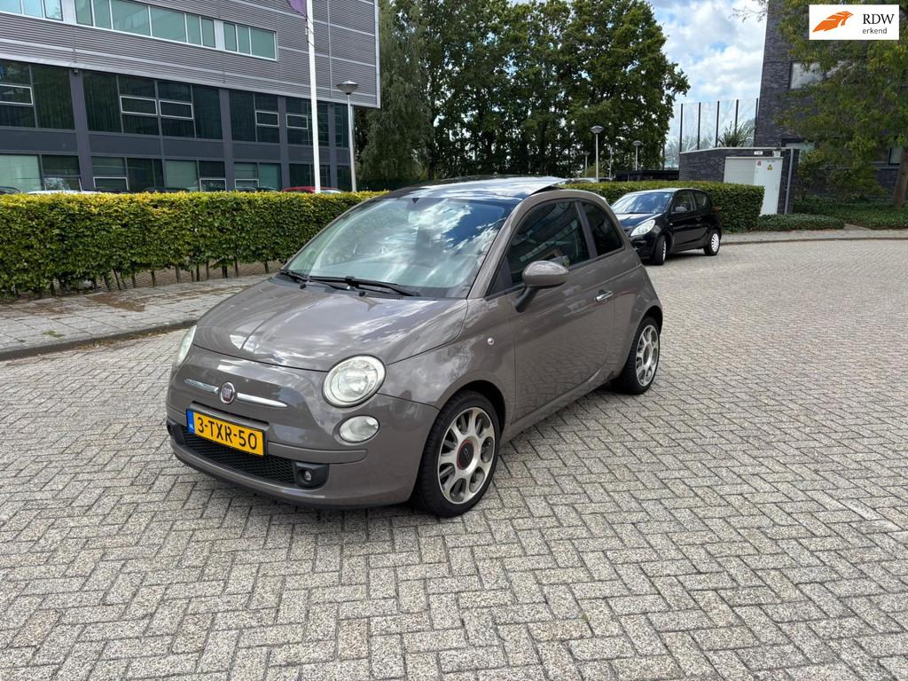 Fiat 500 1.4-16V Pop panoramadak leer, Auto's, Fiat, Voorwielaandrijving, 101 pk, Gebruikt, 31 €/maand