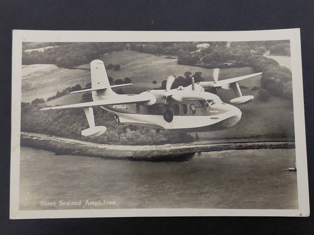 Amphibie vliegboot, Short Sealand, voor 8 passagiers, fotoka, Verzenden, 1940 tot 1960, Ongelopen