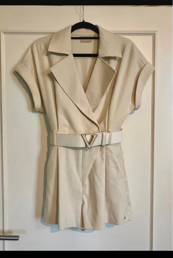 Ecru, Crème JoshV, Josh V playsuit in maat XS, Kleding | Dames, Jumpsuits, Ophalen of Verzenden, Zo goed als nieuw, Maat 34 (XS) of kleiner