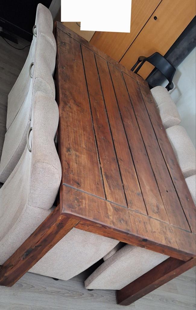 Eetkamer tafel en stoelen, Huis en Inrichting, Complete eetkamers, Ophalen, Gebruikt, 4 tot 6 stoelen