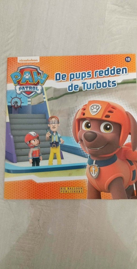 Boek Paw Patrol - De pups redden de Turbots, Fictie algemeen, Jongen of Meisje, Ophalen of Verzenden, Zo goed als nieuw