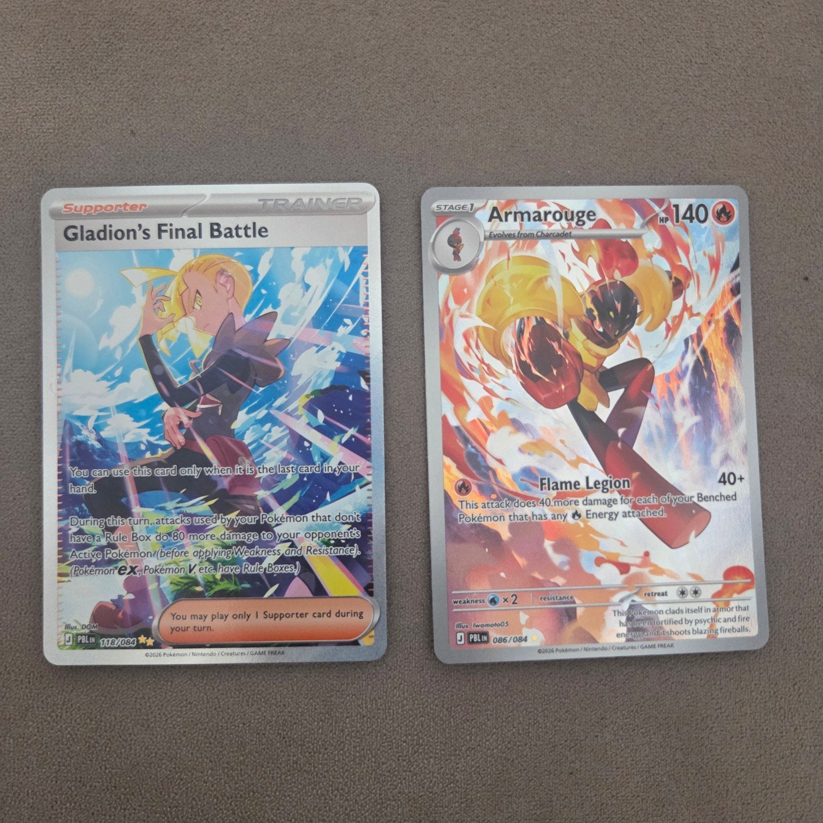 Pokémon Pitch Black Gladion's Final Battle 118 & Armarouge, Ophalen of Verzenden, Zo goed als nieuw, Meerdere kaarten