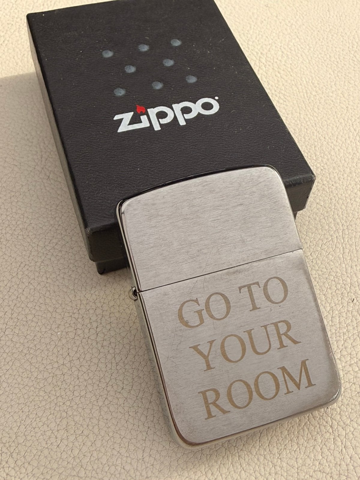 Zippo go to your room, Verzenden, Zo goed als nieuw, Aansteker