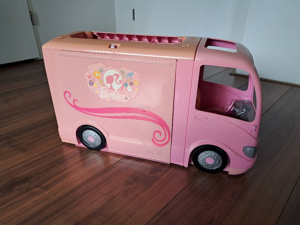Roze Barbie glamour camper (Mattel), Ophalen, Gebruikt
