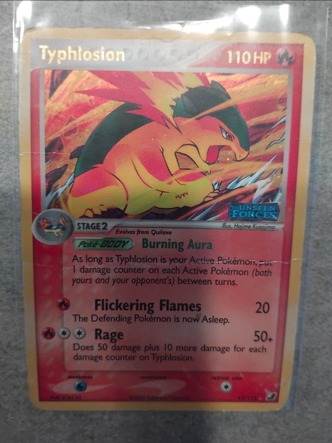 Pokémon TCG Typhlosion ex (Unseen Forces) Holo, Ophalen of Verzenden