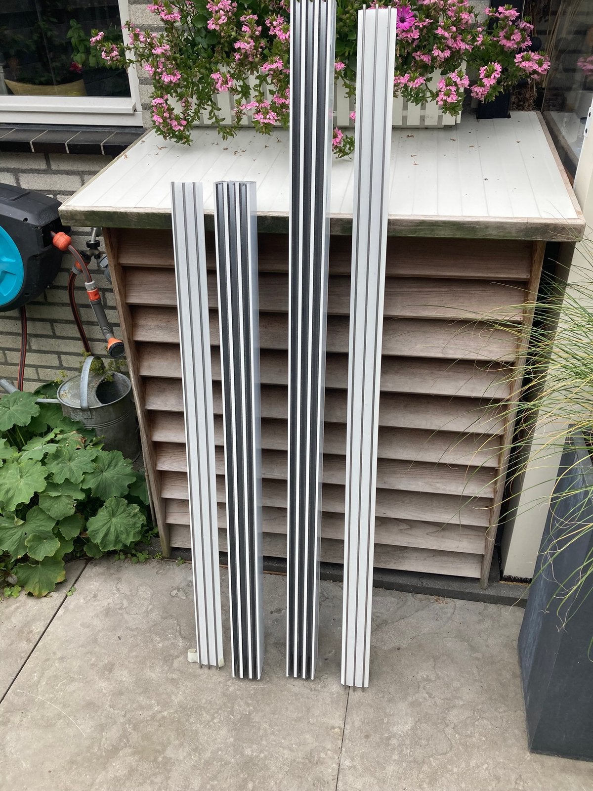 Onder,-en bovenrail voor 3-rail glazenschuifwand, Doe-het-zelf en Verbouw, Glas en Ramen, Ophalen, Minder dan 80 cm, Nieuw, Overige typen