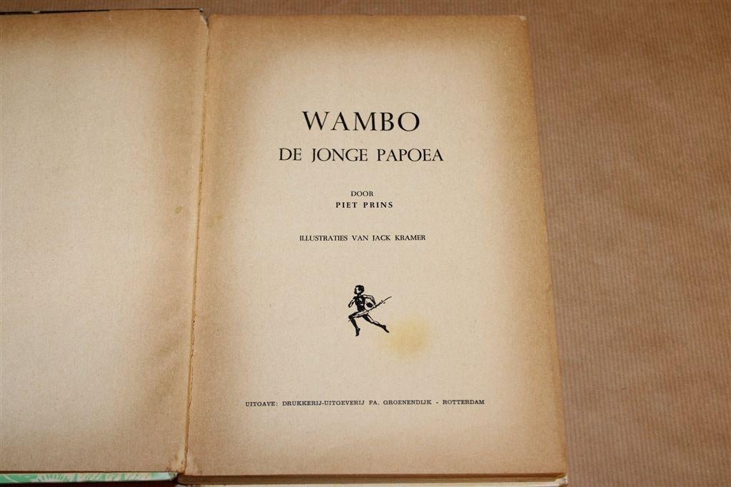 Wambo, de jonge Papoea — Vintage Jeugdboek [1e Druk 1961], Ophalen of Verzenden, Gelezen