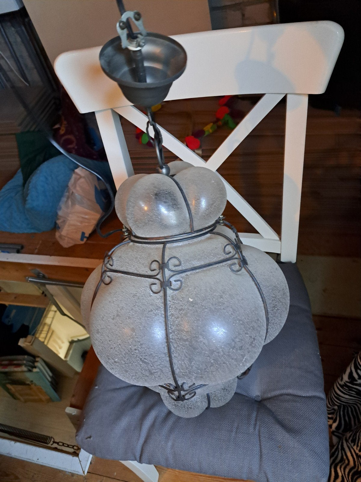Bijzondere Hanglamp - Uniek Design, Ophalen, Gebruikt, E27 (groot), Glas
