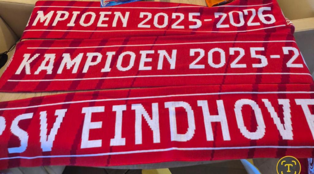PSV Kampioen 2025-2026 Sjaal, Maat 46/48 (XL) of groter, Nieuw, Ophalen of Verzenden, PSV