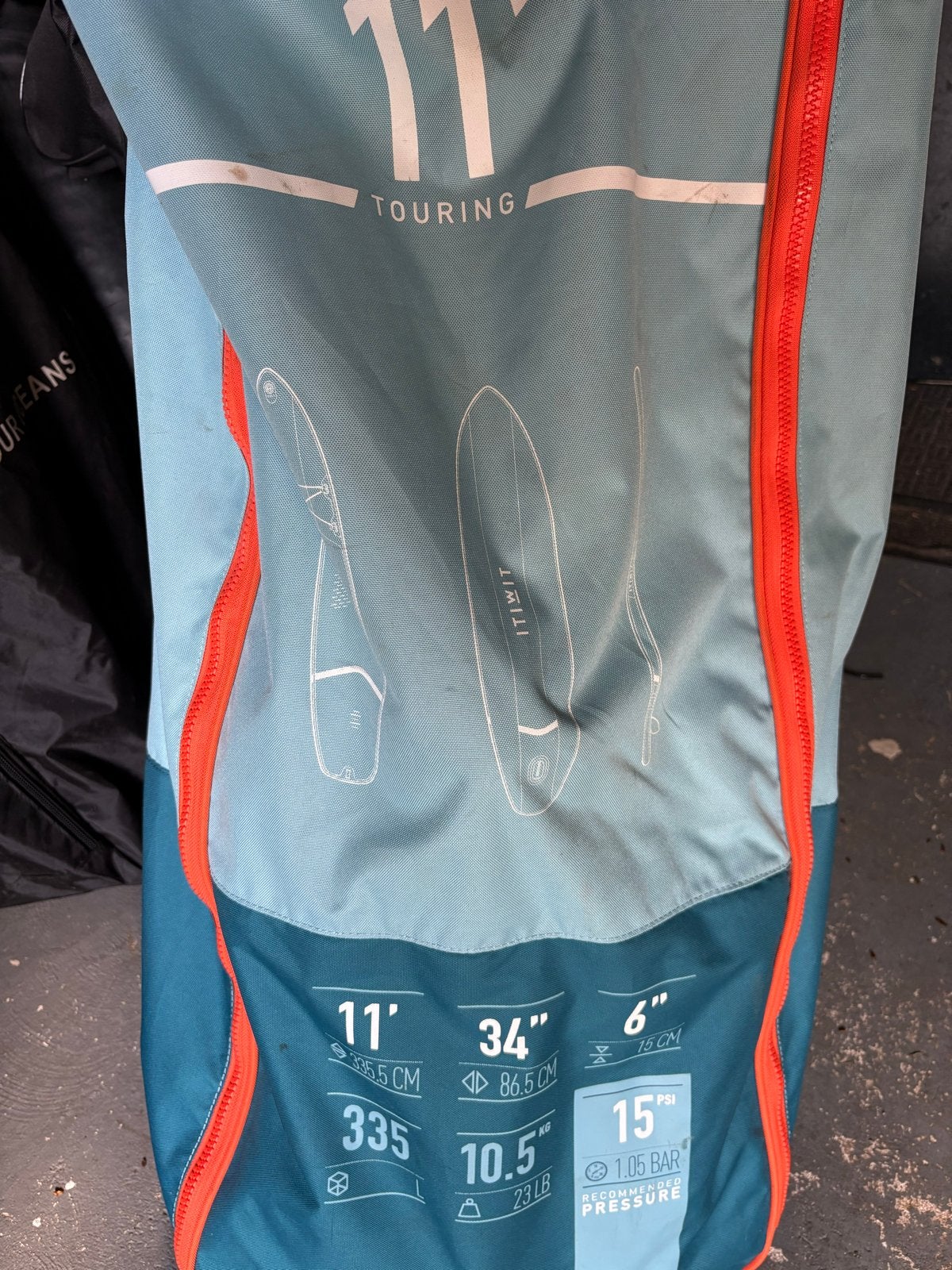 Itiwit 11' Touring SUP-board met peddel en accessoires, Watersport en Boten, Suppen, Ophalen, Gebruikt, SUP-boards