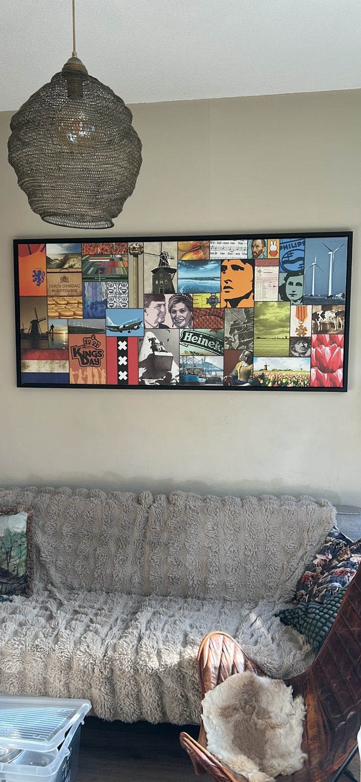 Naomi Art schilderij- Nederland Amsterdam met zwarte lijst, Ophalen, Overig onderwerp, Ingelijst, Print