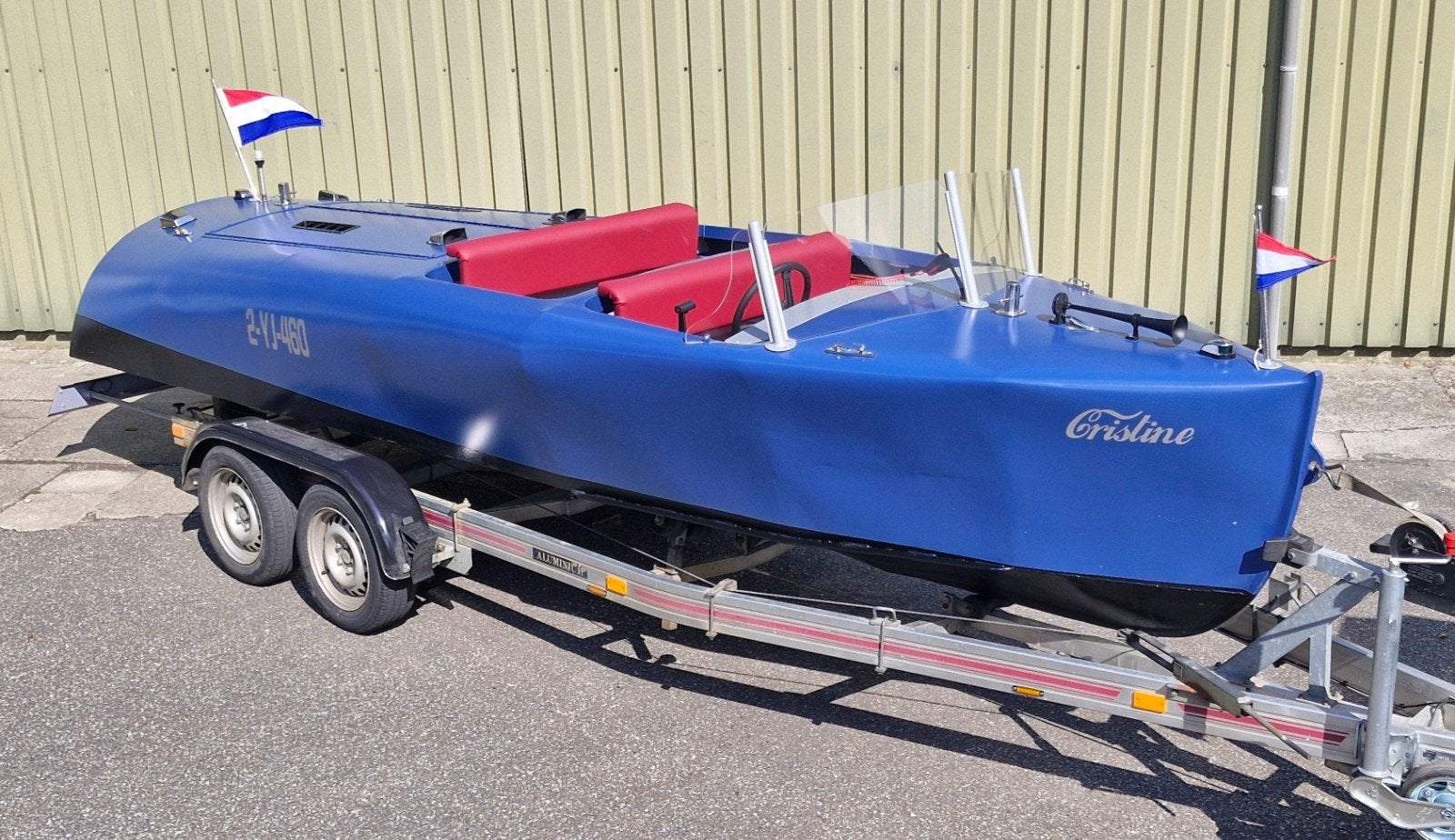 Aluminium boot met inboard motor en trailer, Ophalen, Overige merken, Binnenboordmotor, Hydraulische besturing