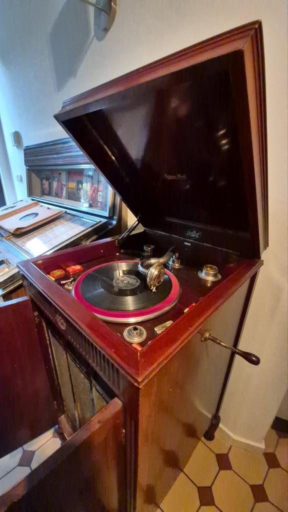 Mooie Pathofoon met 78 toeren bakelieten platen, Ophalen, Gebruikt, Platenspeler, Overige merken
