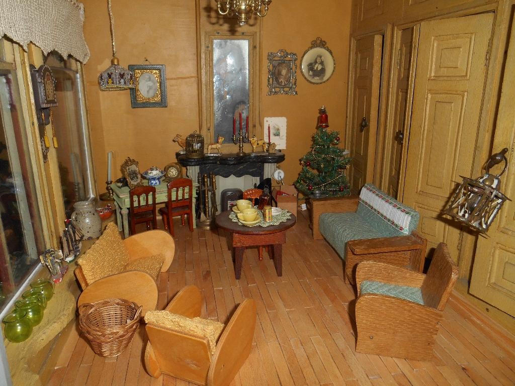prachtig antiek poppenhuis rond 1900, Antiek en Kunst, Ophalen of Verzenden