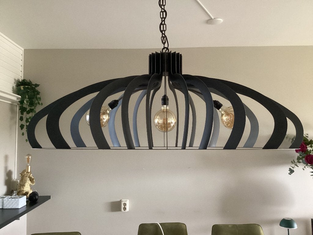 Huiskamerlamp, Ophalen, Zo goed als nieuw, Metaal, E27 (groot)